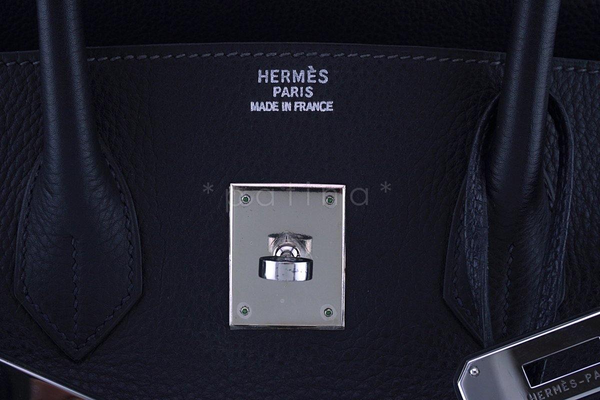 Hermes Indigo Togo Blue-Black 35cm Birkin Bag PHW - Image 13