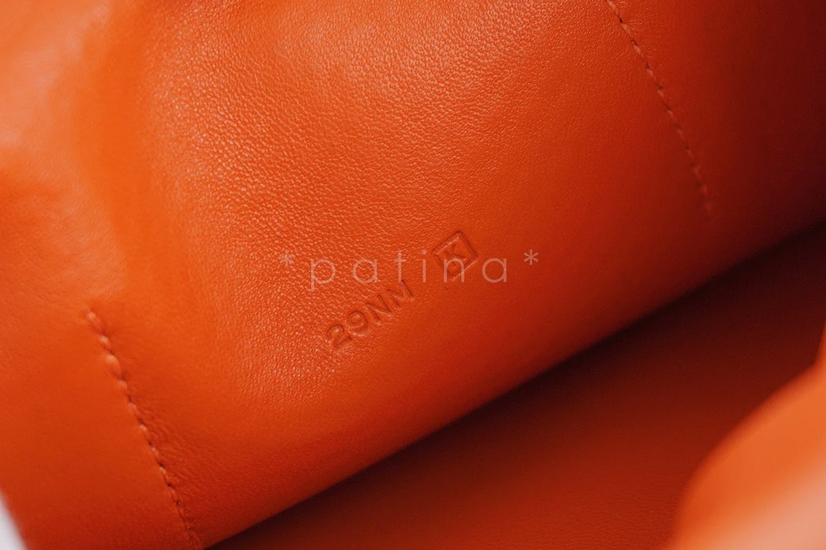 Hermes Large Orange Togo Dogon GM Wallet w/ Coin Purse Bag 9PD - Image 11
