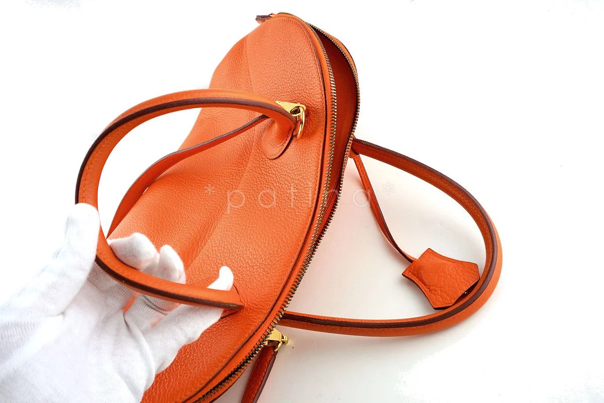 Hermes Orange 35/37cm Bolide Shoulder Tote Bag - Image 12
