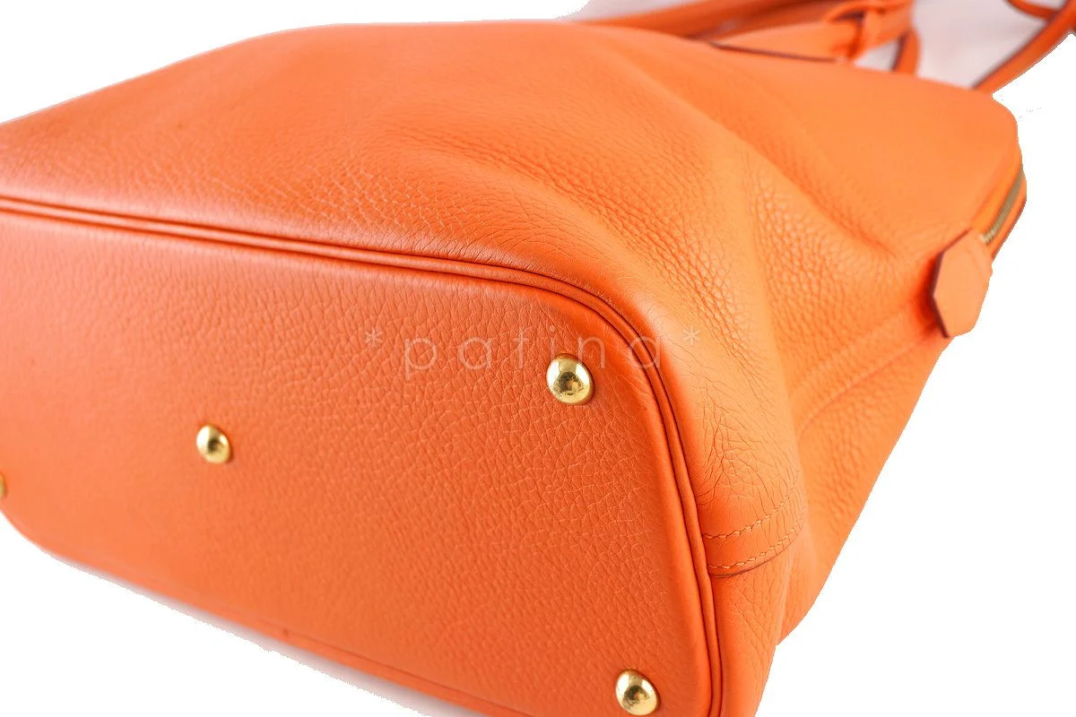 Hermes Orange 35/37cm Bolide Shoulder Tote Bag - Image 5
