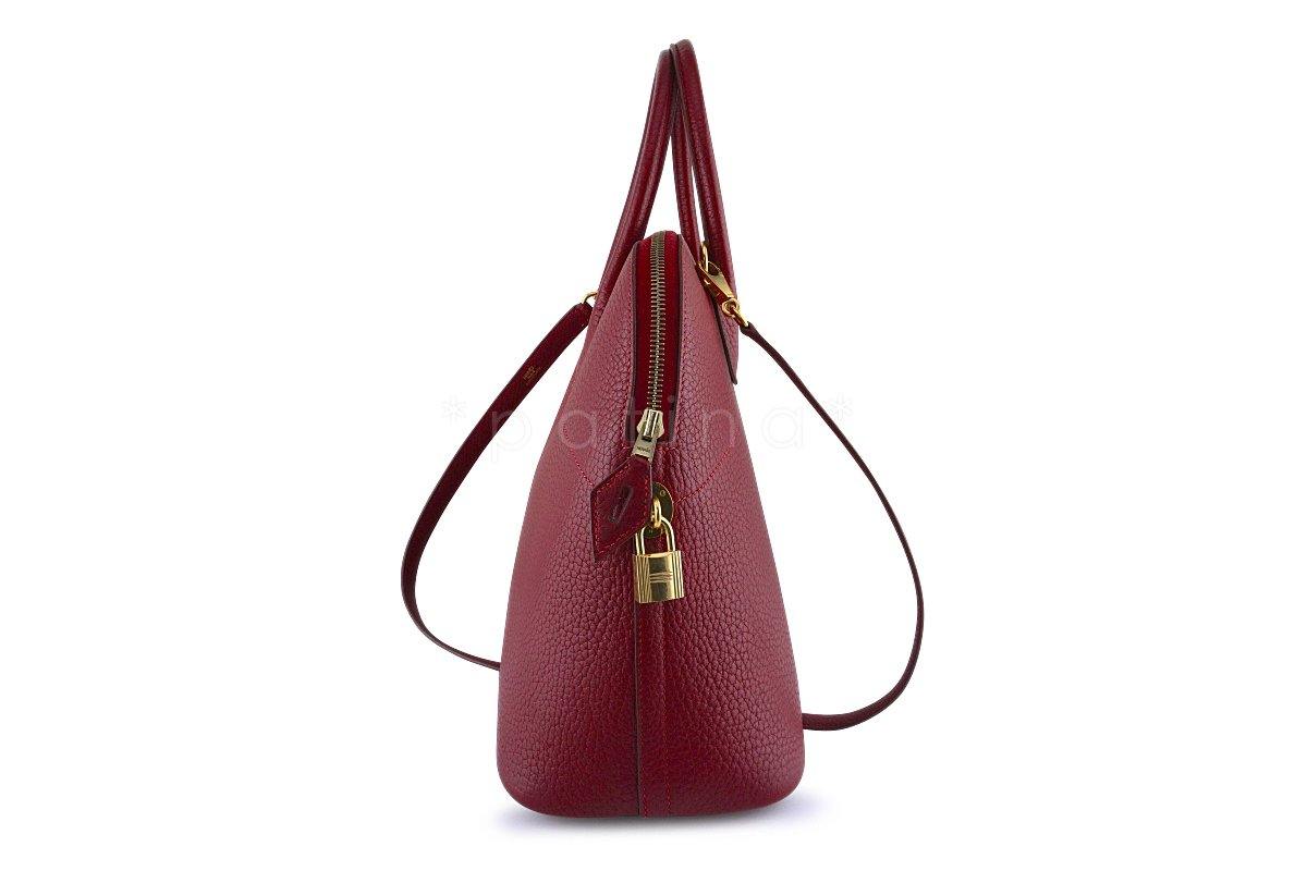 Hermes Rouge H Fjord Red 35/37cm Bolide Shoulder Tote Bag - Image 3