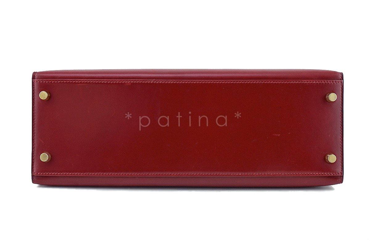 Hermes Rouge H Red 32cm Box calf Kelly Sellier Bag - Image 5