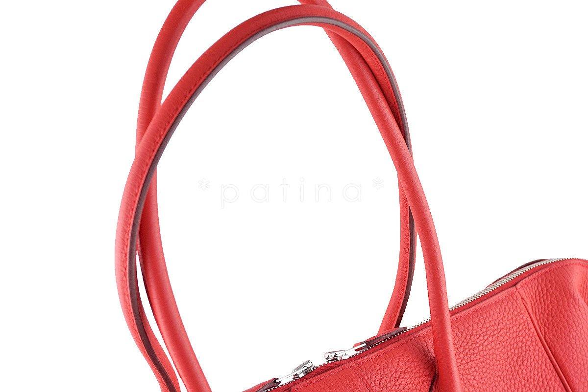 Hermes Rouge Pivoine 37cm Paris Bombay Pink Shoulder Tote Bag - Image 12