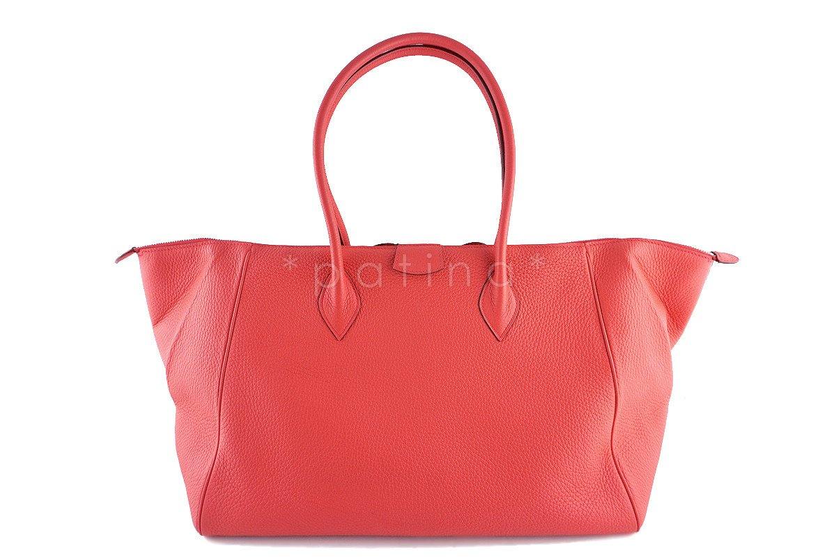 Hermes Rouge Pivoine 37cm Paris Bombay Pink Shoulder Tote Bag - Image 3