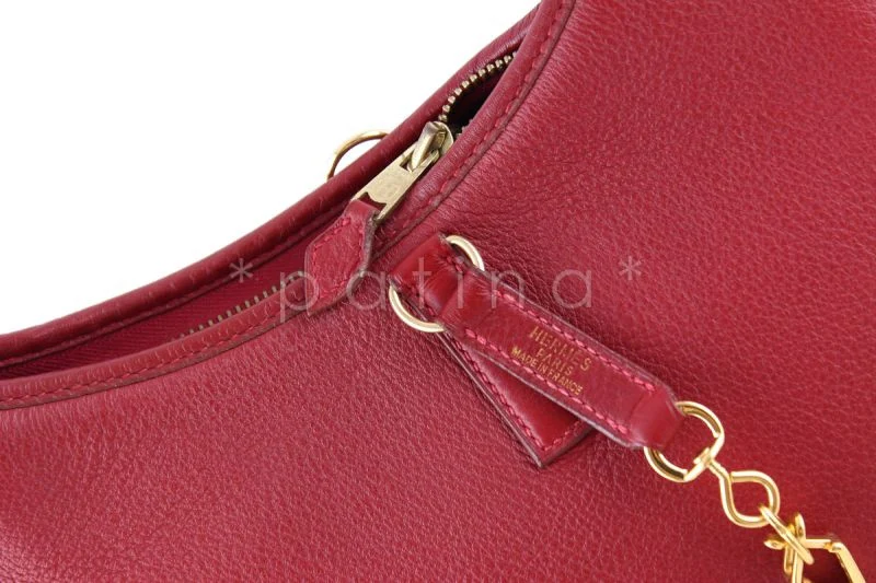 Hermes Rouge Vif Trim II Hobo Bag - Image 6