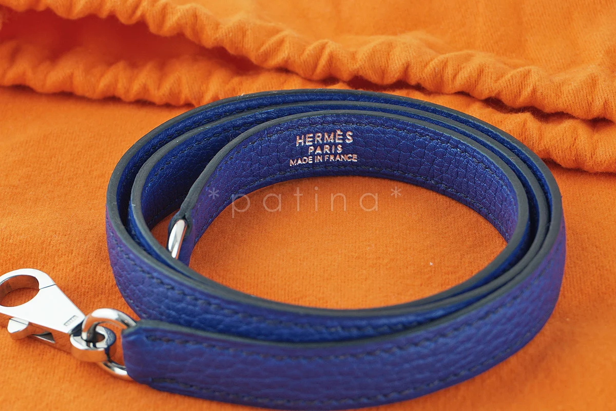 Hermes Sapphire Fjord Kelly, 35cm Blue Sapphir PHW Bag B82 - Image 21