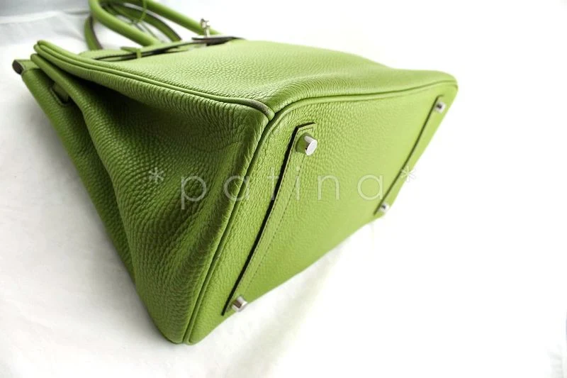 Hermes Togo Leather Vert Anis Apple Green 35cm Birkin Bag Full Set - Image 12