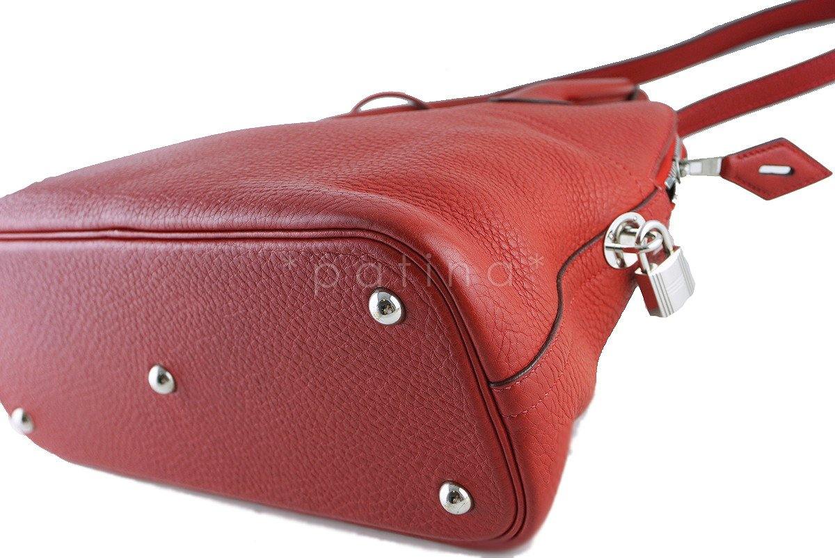 Hermes Vermillion Red 31cm Bolide Shoulder Tote Bag - Image 10