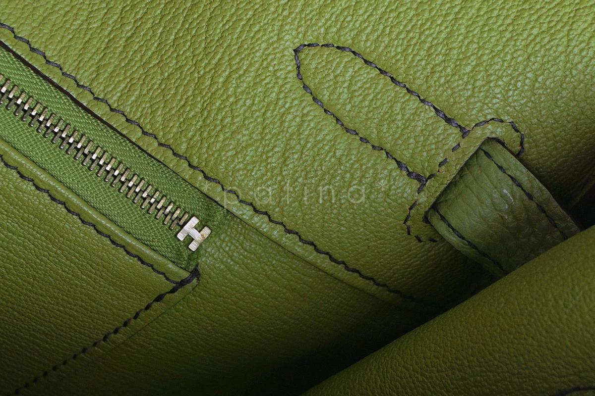 Hermes Birkin Bag, 35cm Vert Anis Apple Green Togo Tote, GOLD HW - Image 21