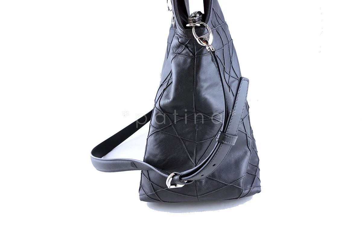 Limited Christian Dior Large Granville Python Gris Fonce Gray Messenger Tote Bag - Image 7