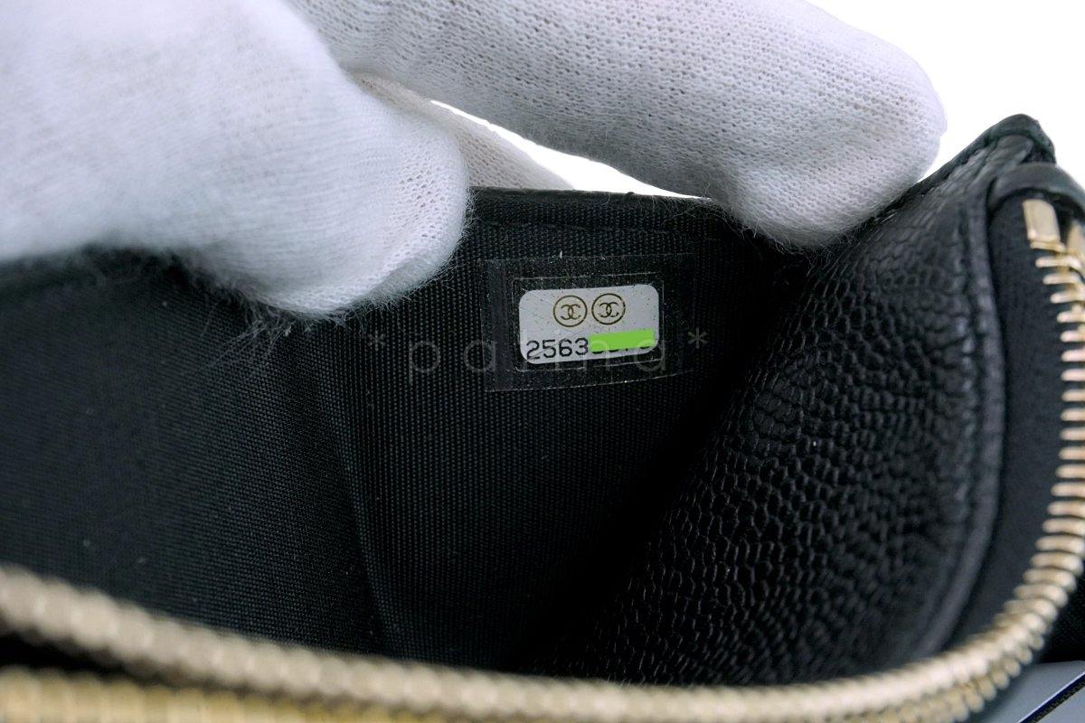 New 18S Chanel Black Rare Caviar Golden Class Classic Wallet on Chain WOC Flap Bag - Image 11