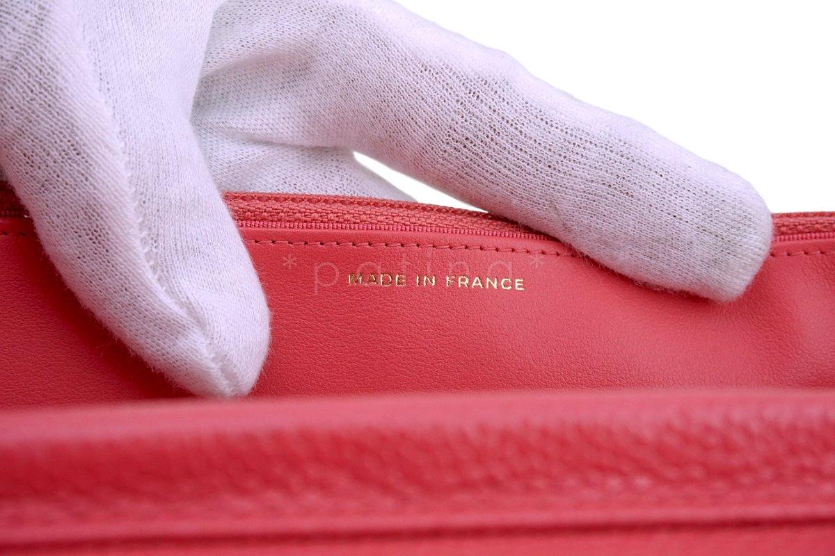 New 18S Chanel Pink Caviar Classic Quilted WOC Wallet on Chain Flap Bag GHW - Image 11