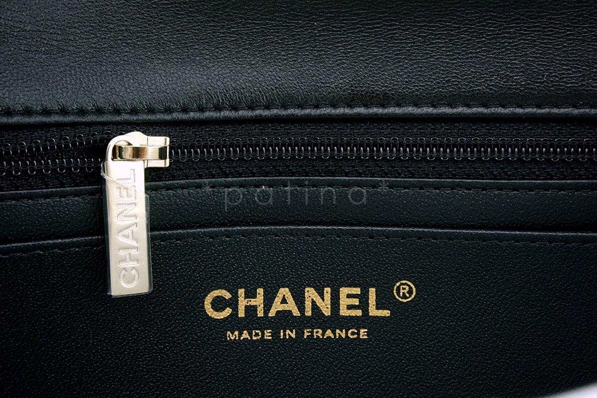 New Chanel 18B Black Lambskin Rectangular Mini Flap Bag GHW - Image 11