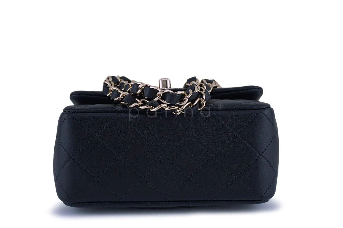 New Chanel Black Classic Quilted Square Mini 2.55 Flap Bag GHW - Image 6