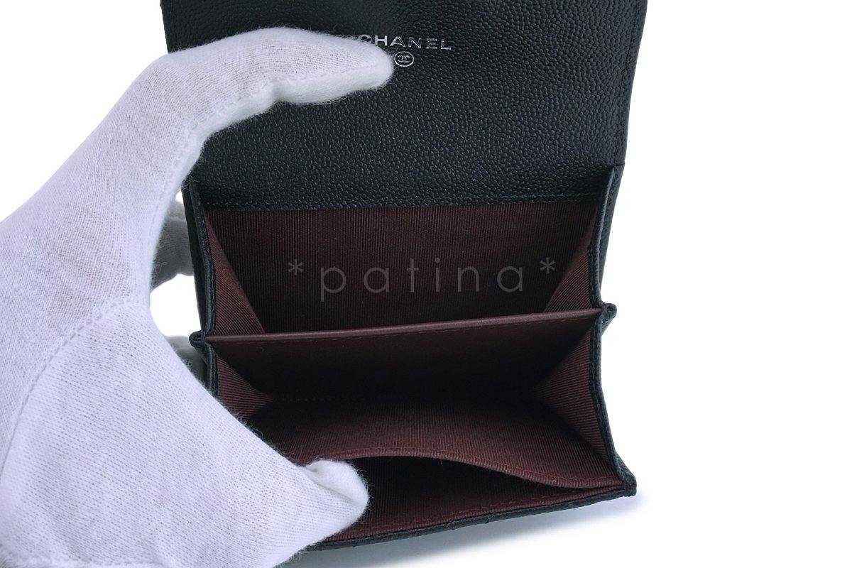 New Chanel Black Medium Caviar Card Holder Wallet Case SHW - Image 5