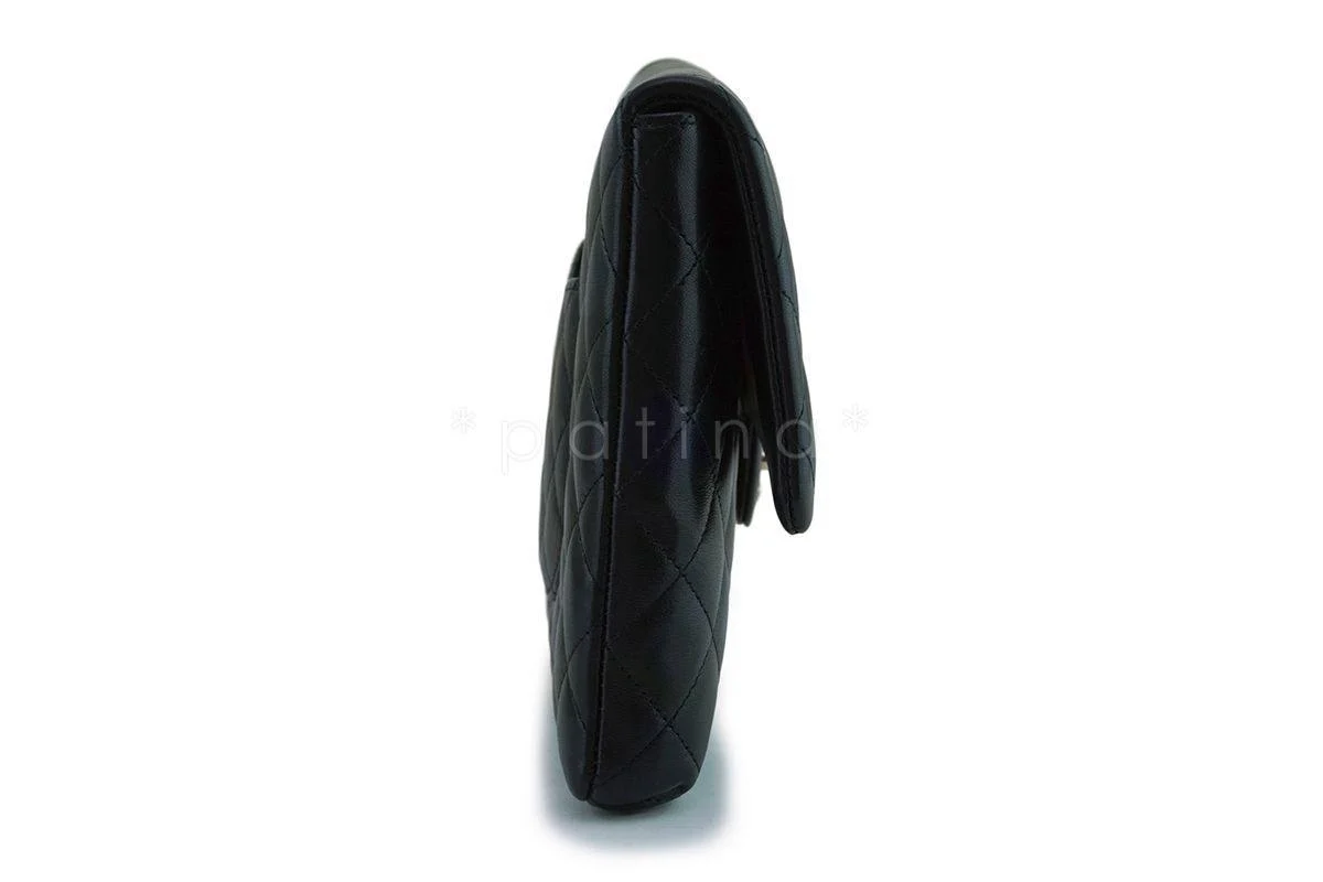 NIB 18B Chanel Black Lambskin Timeless Classic Clutch Bag GHW - Image 3