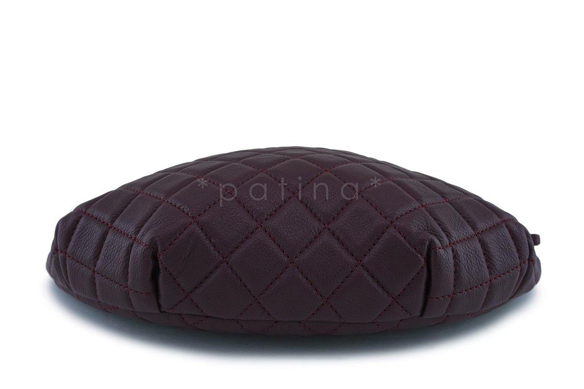 NIB 18K Chanel Plum Burgundy Grained Calf Soft Banane Fanny Pack Waist Bag GHW - Image 5