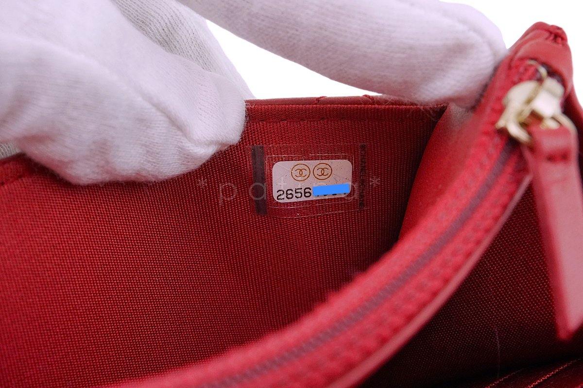 NIB 18K Chanel Red Trendy CC Wallet on Chain WOC Mini Flap Bag GHW - Image 13