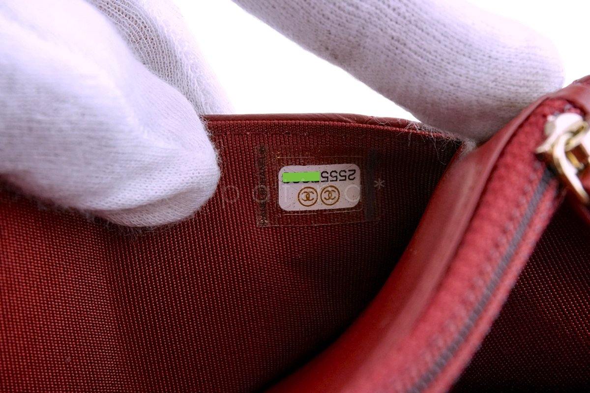 NIB 18P Chanel Red Classic Reissue WOC Wallet on Chain Bag 62844 - Image 13