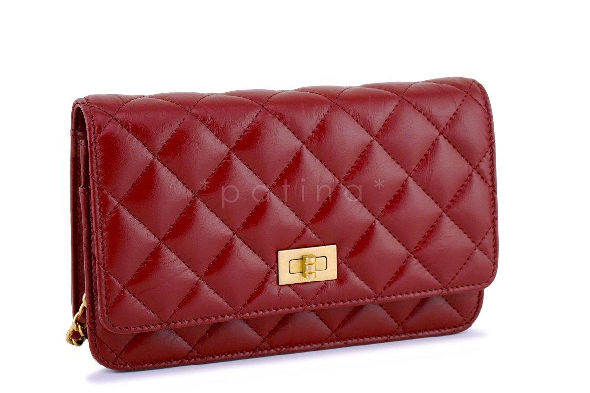 NIB 18P Chanel Red Classic Reissue WOC Wallet on Chain Bag 62844 - Image 3