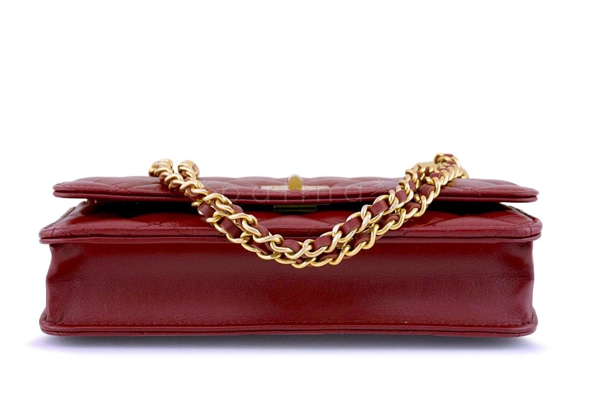 NIB 18P Chanel Red Classic Reissue WOC Wallet on Chain Bag 62844 - Image 6