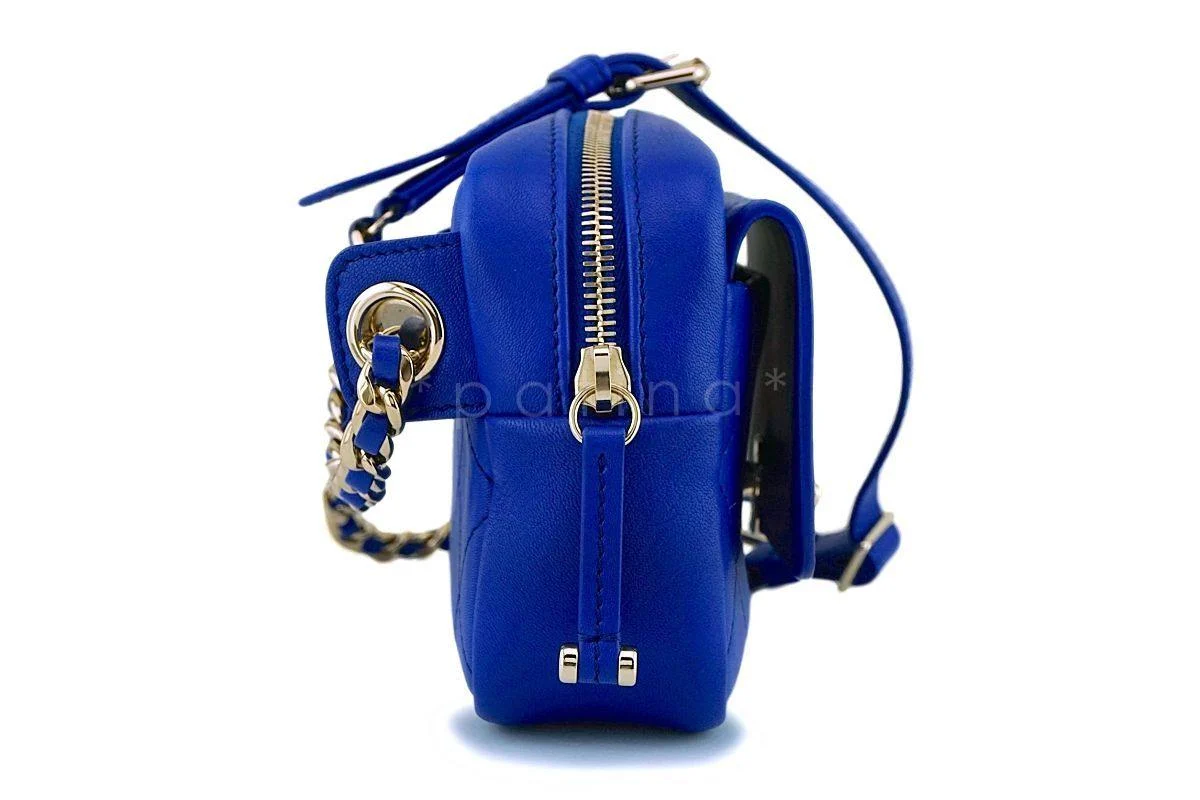 NIB 19C Chanel Electric Royal Blue Fanny Pack Waist Bum Belt Bag GHW - Image 3