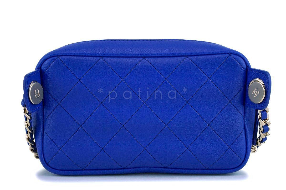 NIB 19C Chanel Electric Royal Blue Fanny Pack Waist Bum Belt Bag GHW - Image 4