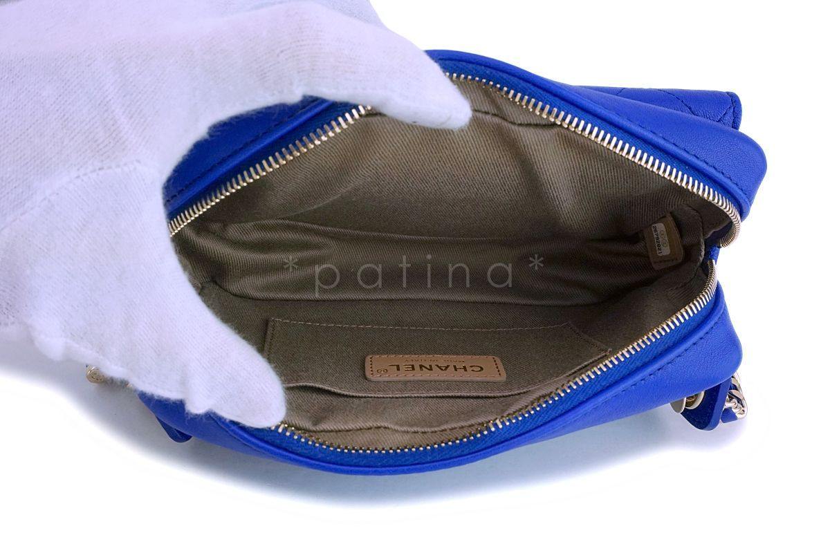 NIB 19C Chanel Electric Royal Blue Fanny Pack Waist Bum Belt Bag GHW - Image 9