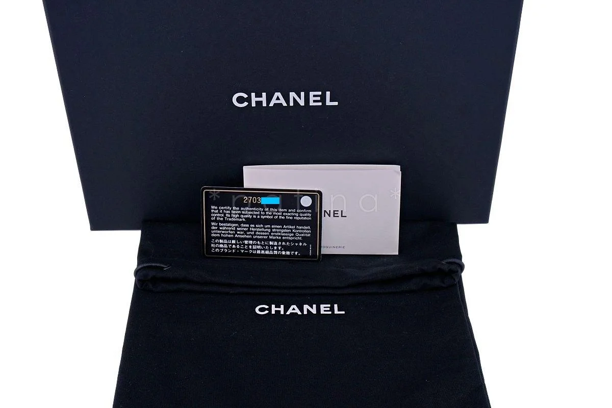 NIB 19C Chanel Indigo Blue Caviar Quilted Boy O Case Clutch Pouch Bag - Image 7