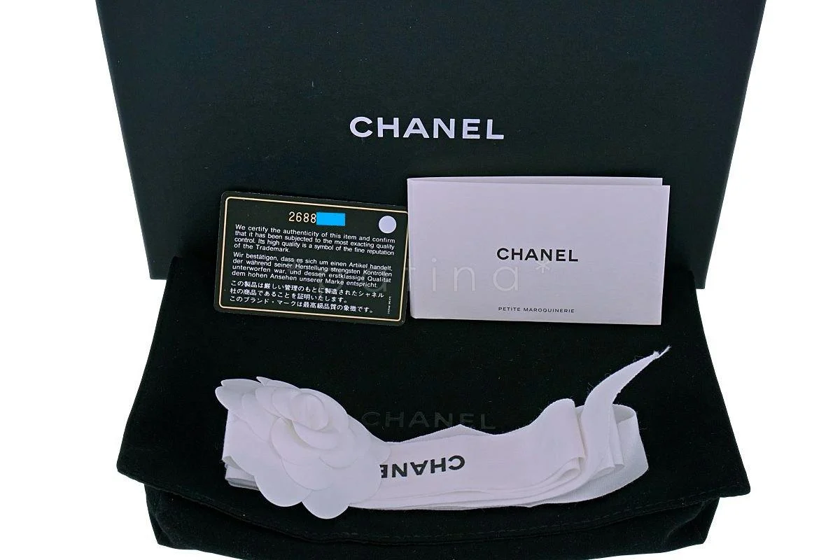 NIB 19C Chanel Lt Turquoise Blue Caviar Classic Wallet on Chain WOC Mini Flap Bag GHW - Image 12