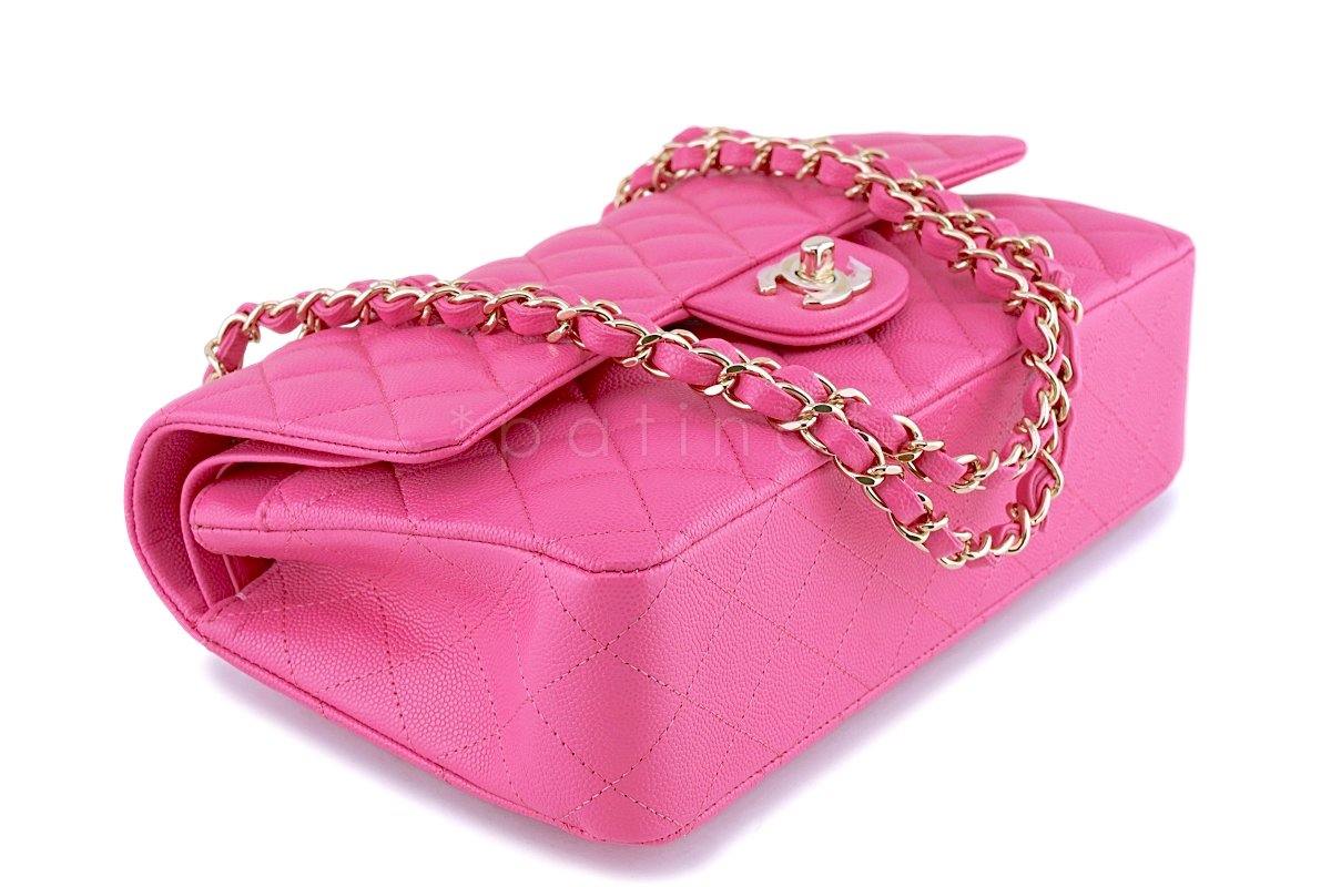 NIB 19C Chanel Pink Caviar Medium Classic Double Flap Bag GHW - Image 7