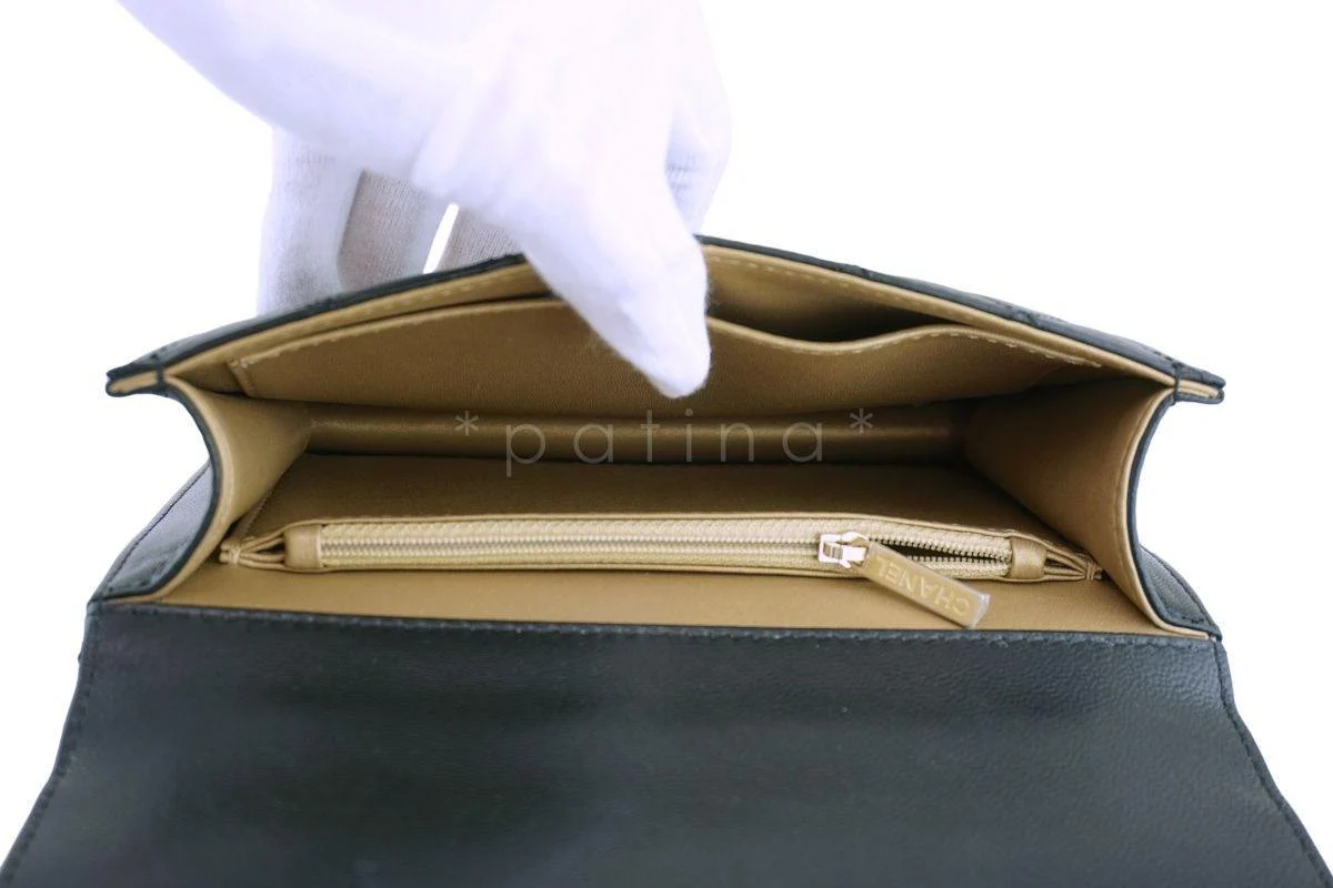 NIB 19S Chanel Black Lambskin Chic Pearls Classic Limited Mini Pearl Flap Bag GHW - Image 10