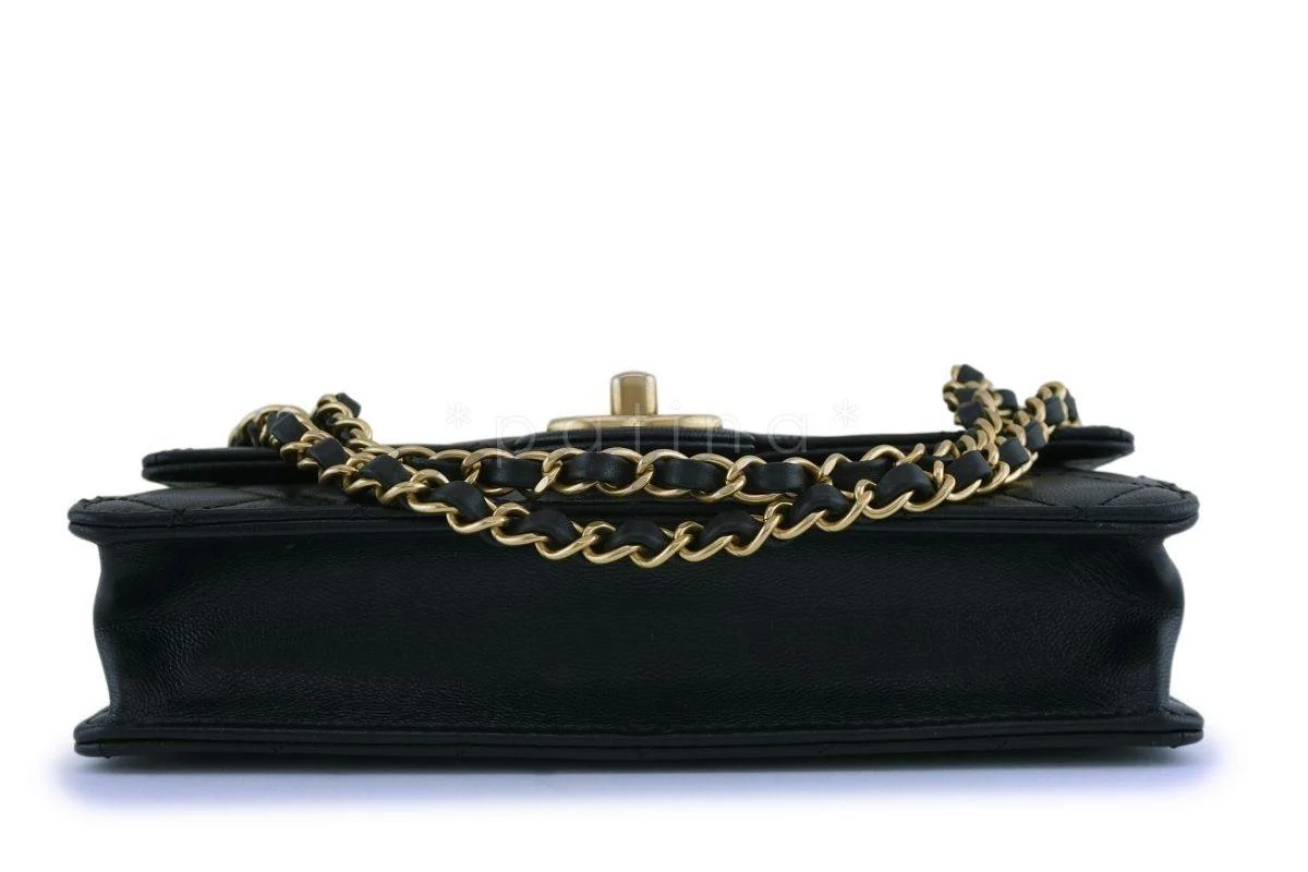 NIB 19S Chanel Black Lambskin Chic Pearls Classic Limited Mini Pearl Flap Bag GHW - Image 6
