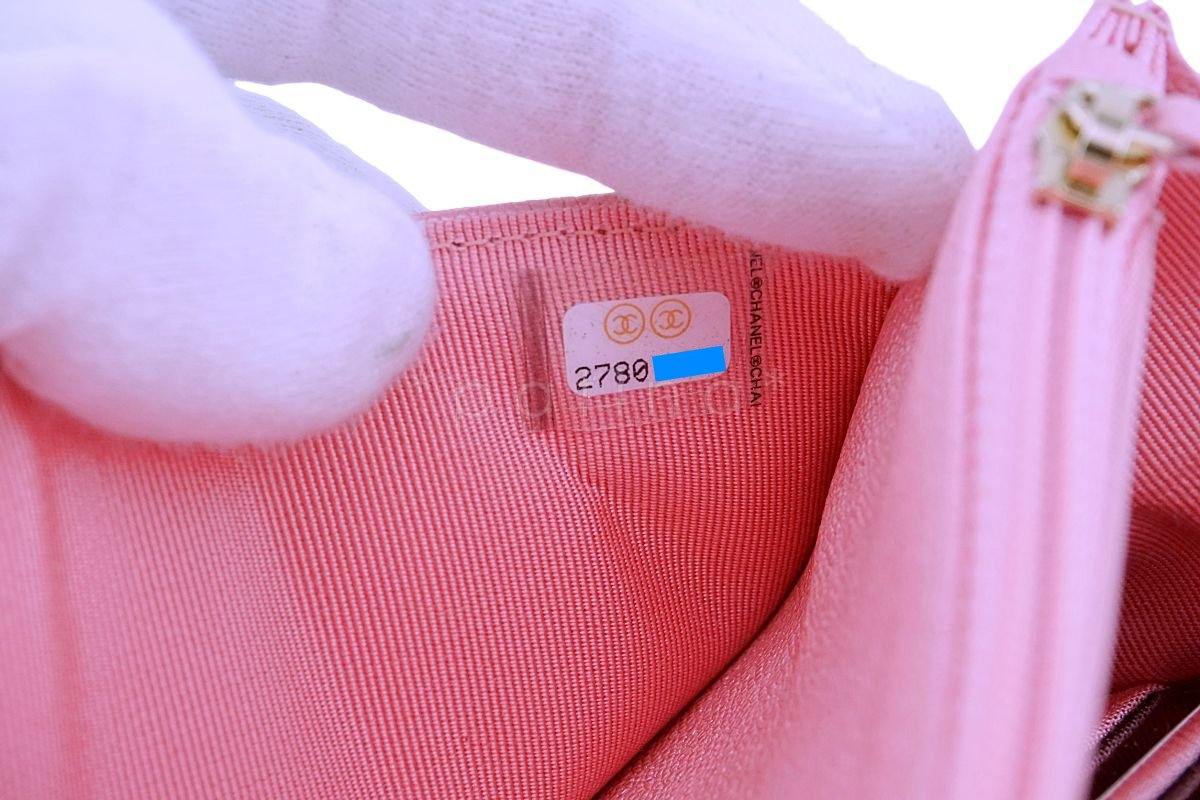 NIB 19S Chanel Iridescent Pink Caviar Classic Wallet on Chain WOC GHW - Image 12