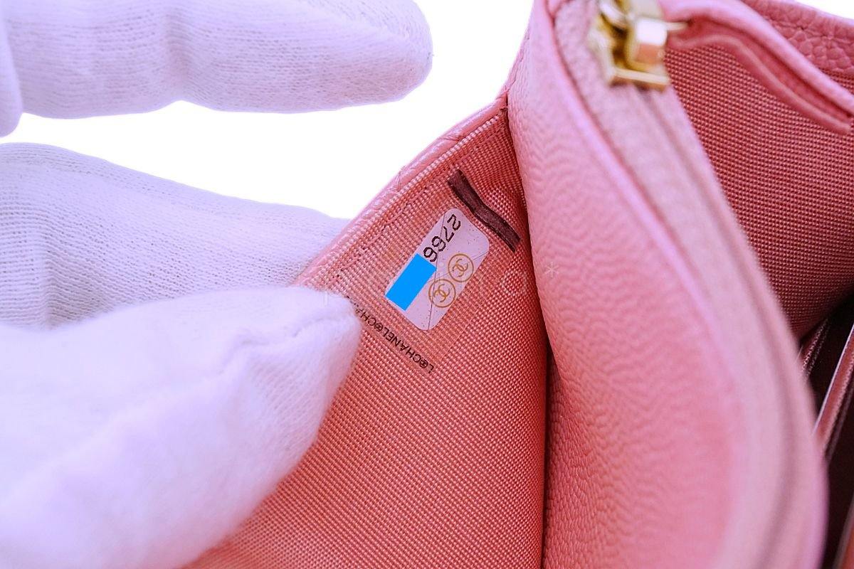NIB 19S Chanel Iridescent Pink Pearly CC Wallet on Chain WOC Flap Bag - Image 12