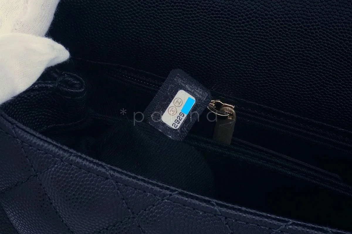 NIB 20P Chanel Black Caviar Small-Mini Coco Handle Flap Bag GHW - Image 13