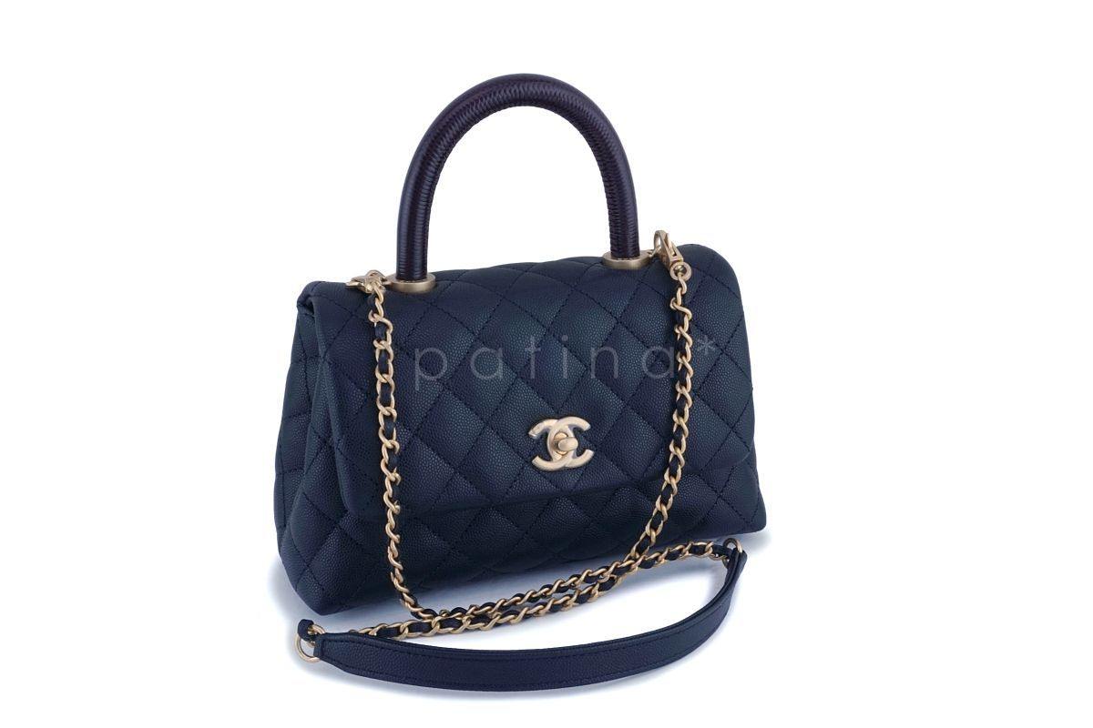 NIB 20P Chanel Black Caviar Small-Mini Coco Handle Flap Bag GHW - Image 2