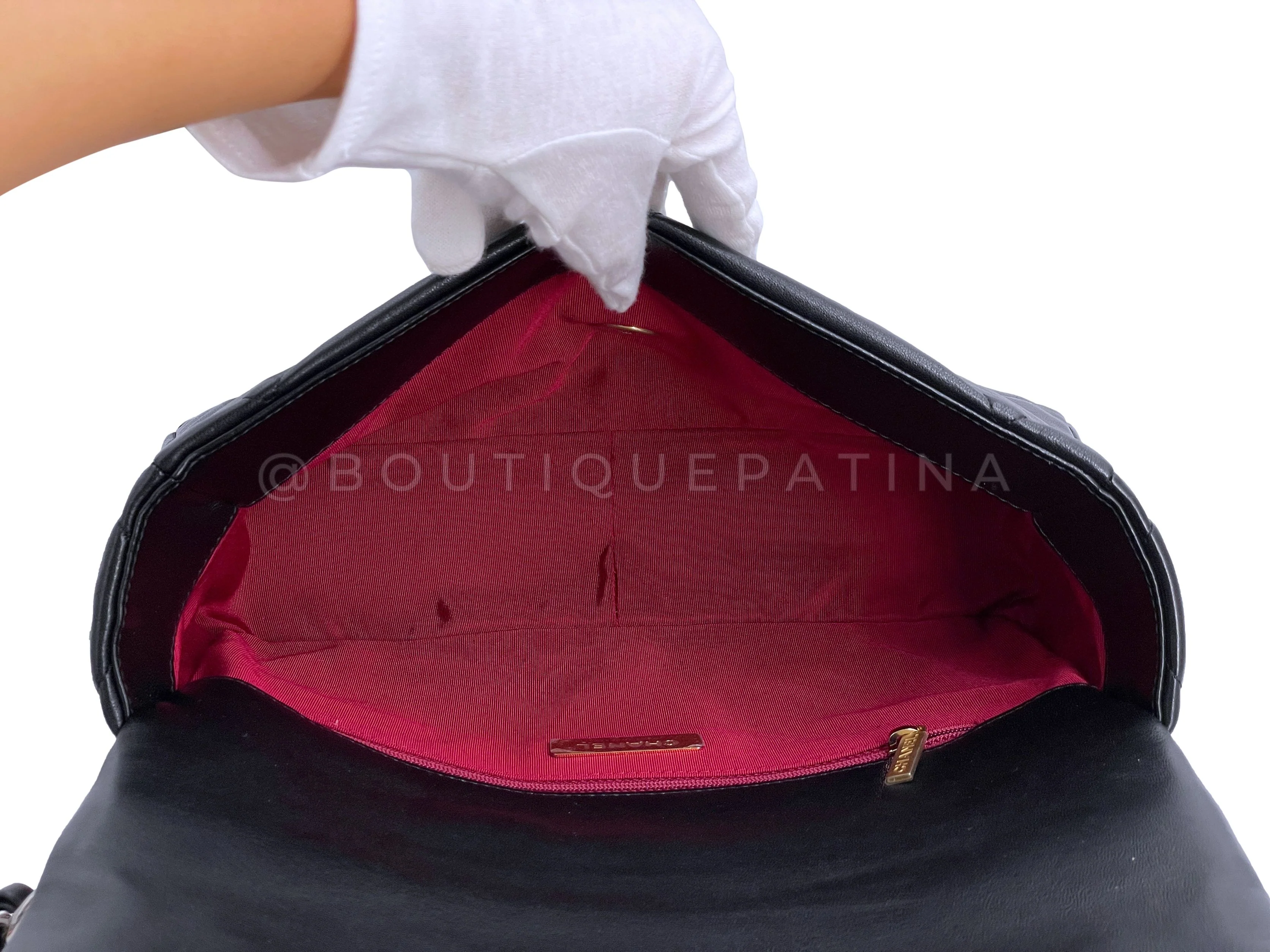 NIB 21C Chanel 19 Black Medium Flap Bag - Image 11