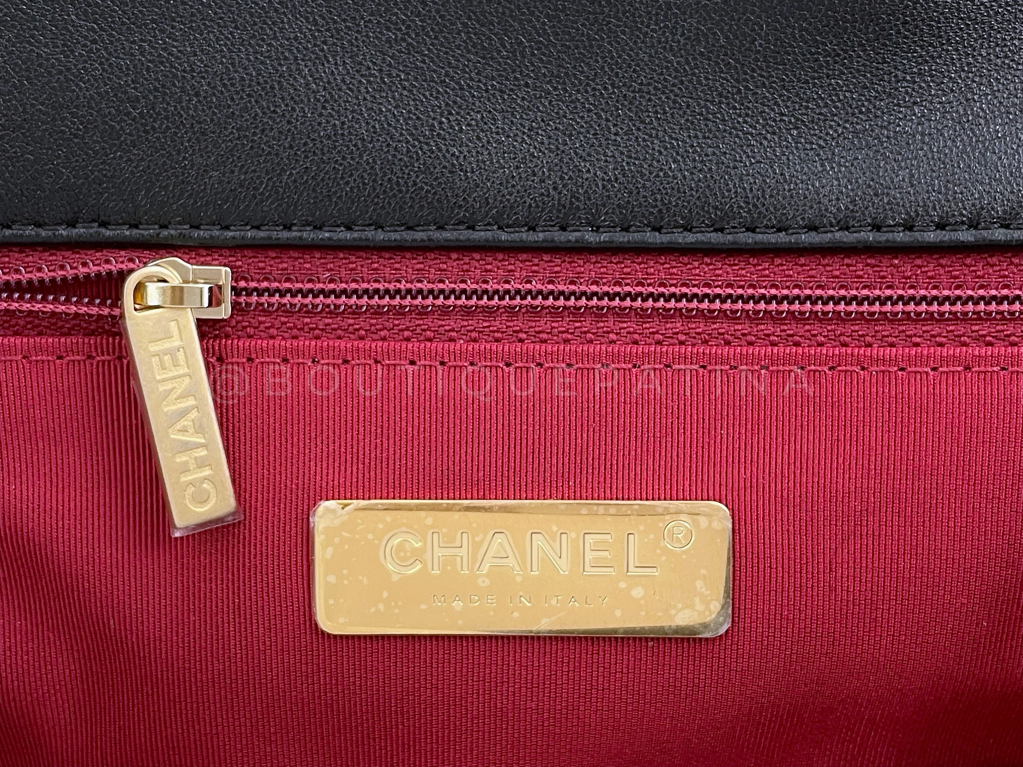 NIB 21C Chanel 19 Black Medium Flap Bag - Image 12