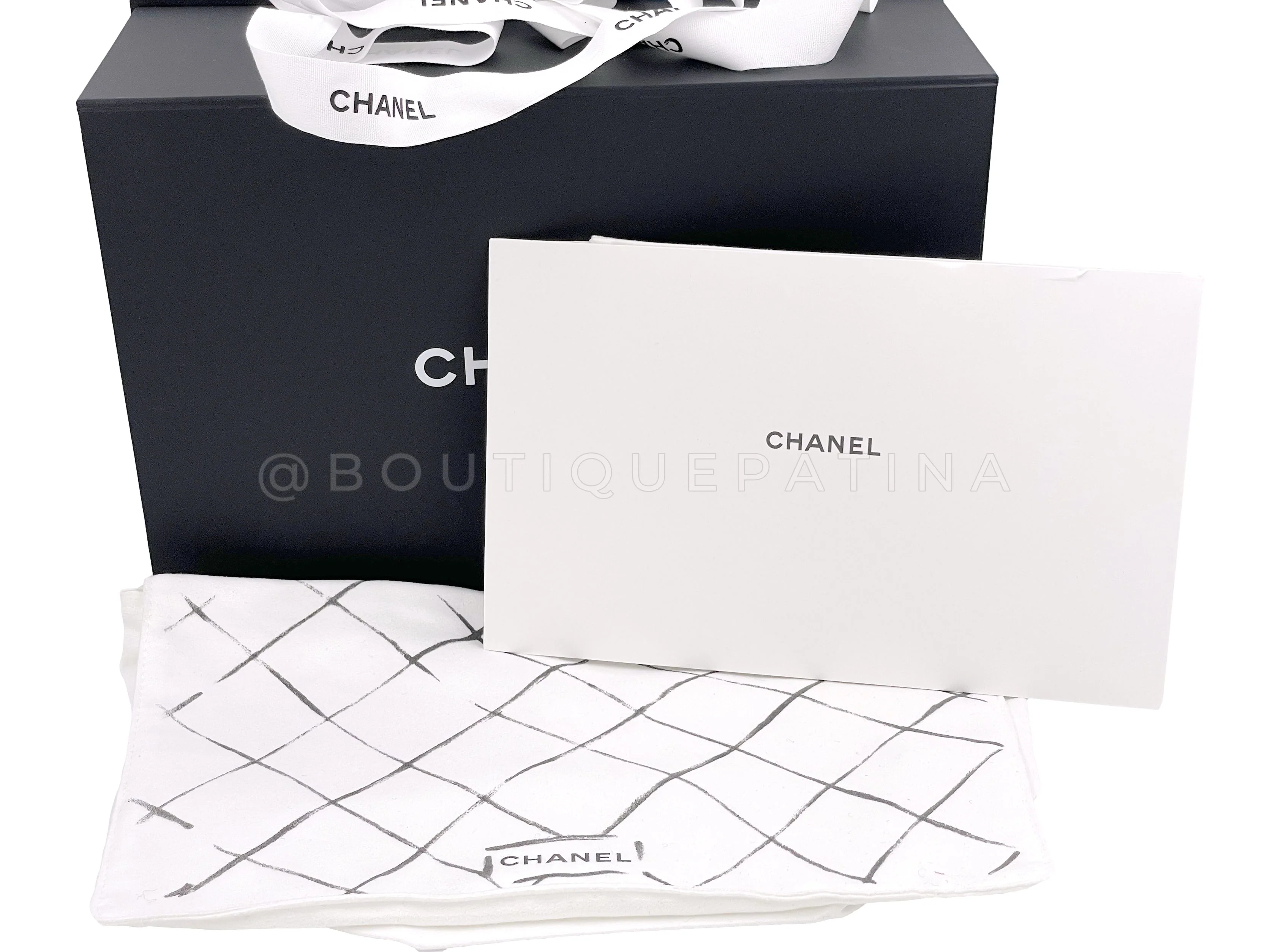NIB Chanel Beige Caviar Small Classic Double Flap Bag GHW - Image 13