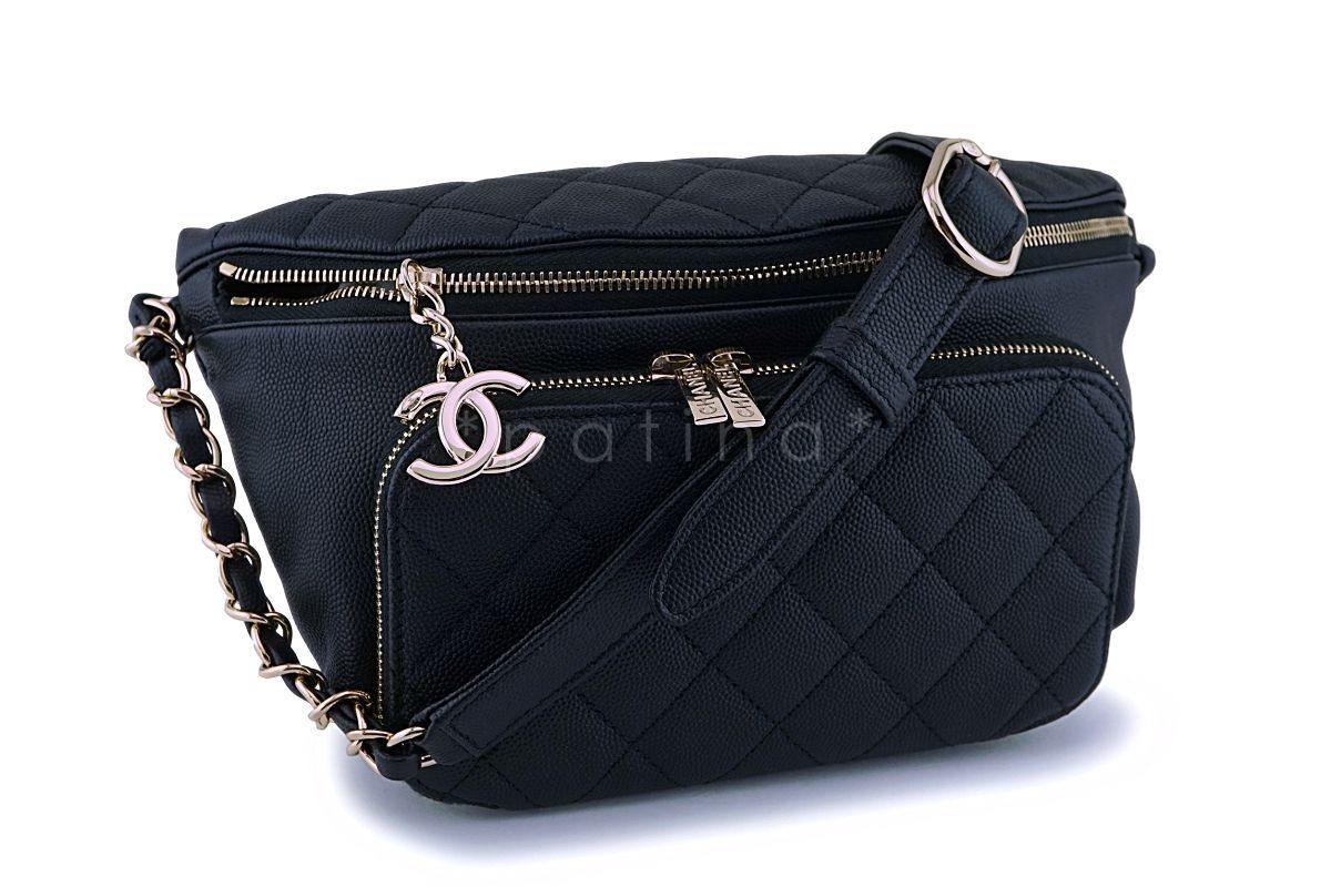 NIB Chanel Black Caviar Business Affinity Fanny Pack Waist Belt Bag GHW - Image 2