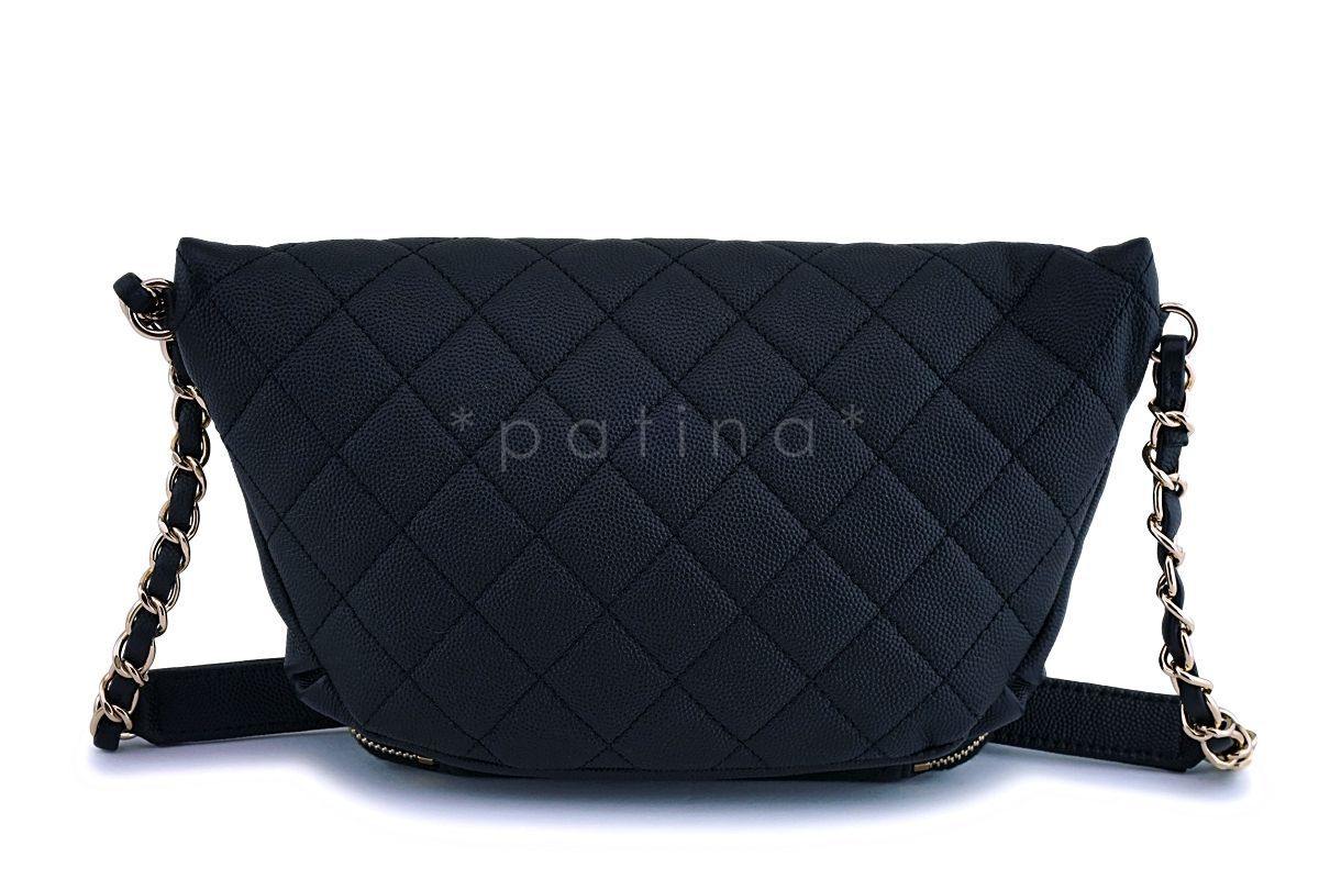 NIB Chanel Black Caviar Business Affinity Fanny Pack Waist Belt Bag GHW - Image 4