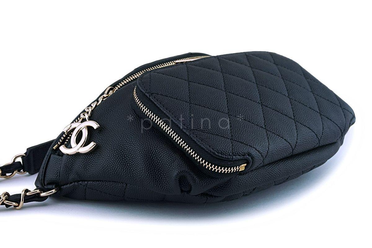 NIB Chanel Black Caviar Business Affinity Fanny Pack Waist Belt Bag GHW - Image 6