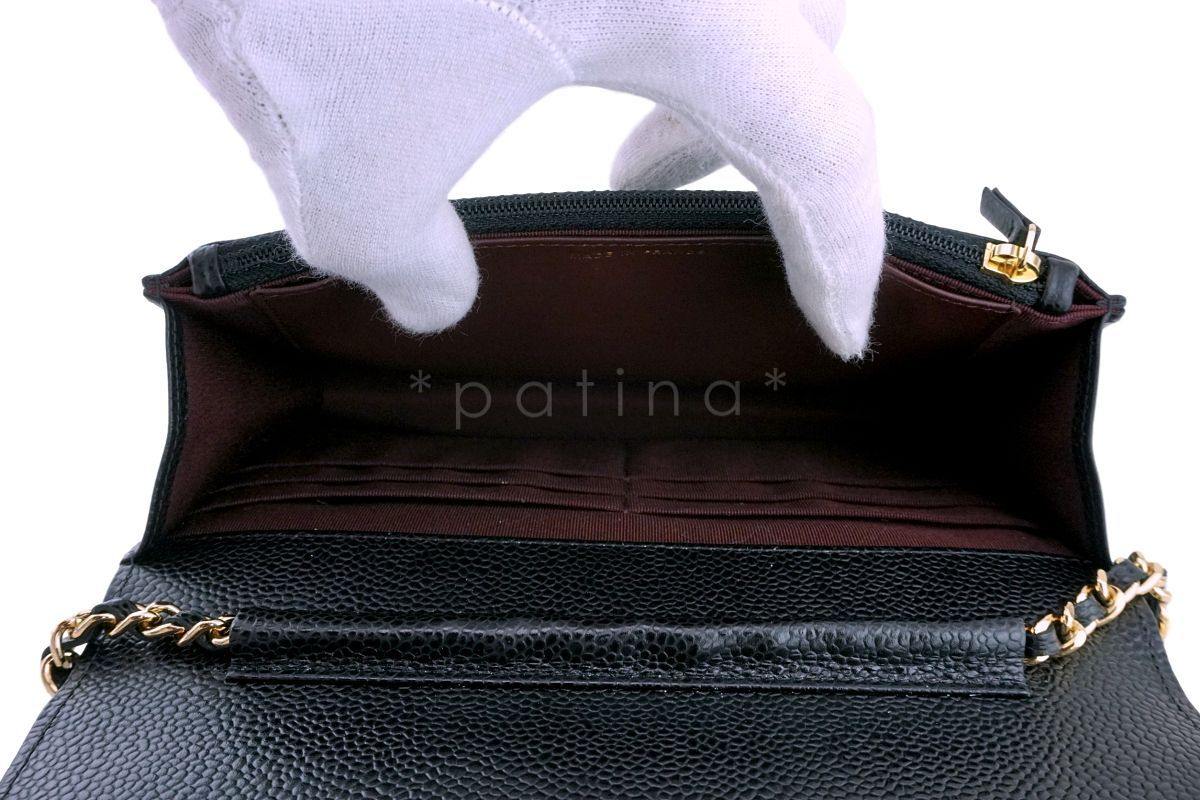 NIB Chanel Black Caviar Classic Wallet on Chain WOC Flap Bag - Image 10