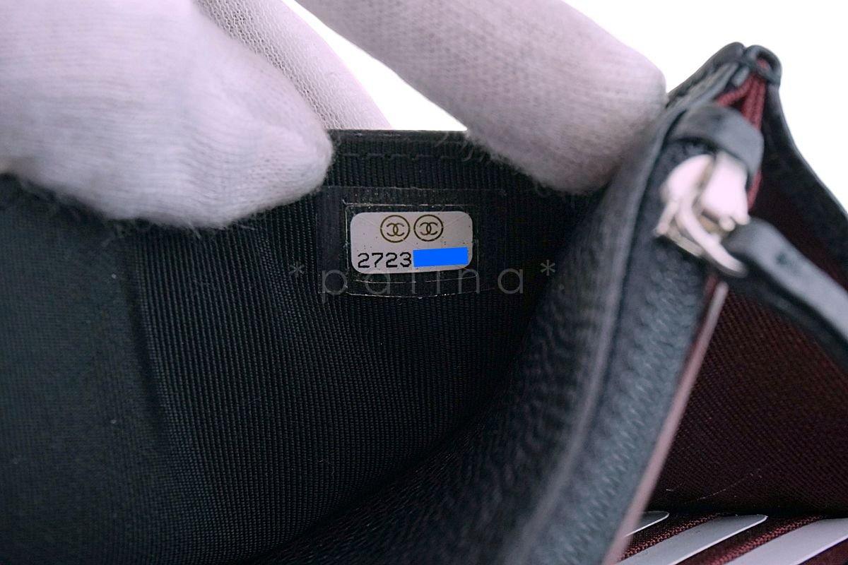 NIB Chanel Black Caviar Classic Wallet on Chain WOC Flap Bag SHW - Image 12