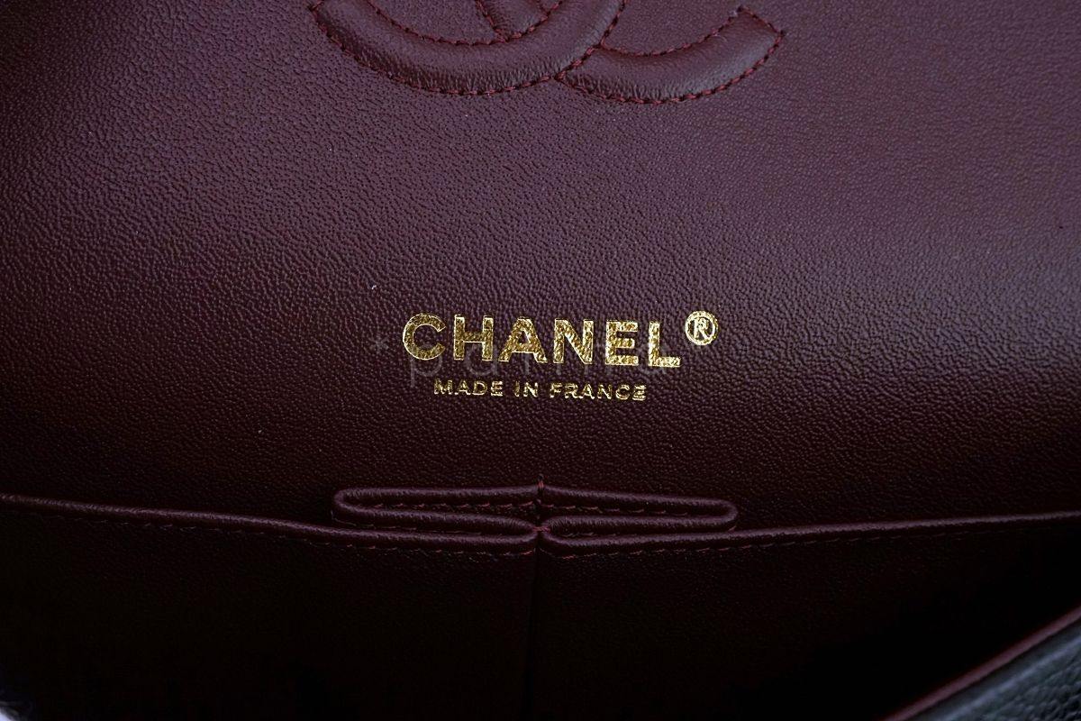 NIB Chanel Black Caviar Small Classic Double Flap Bag GHW - Image 11