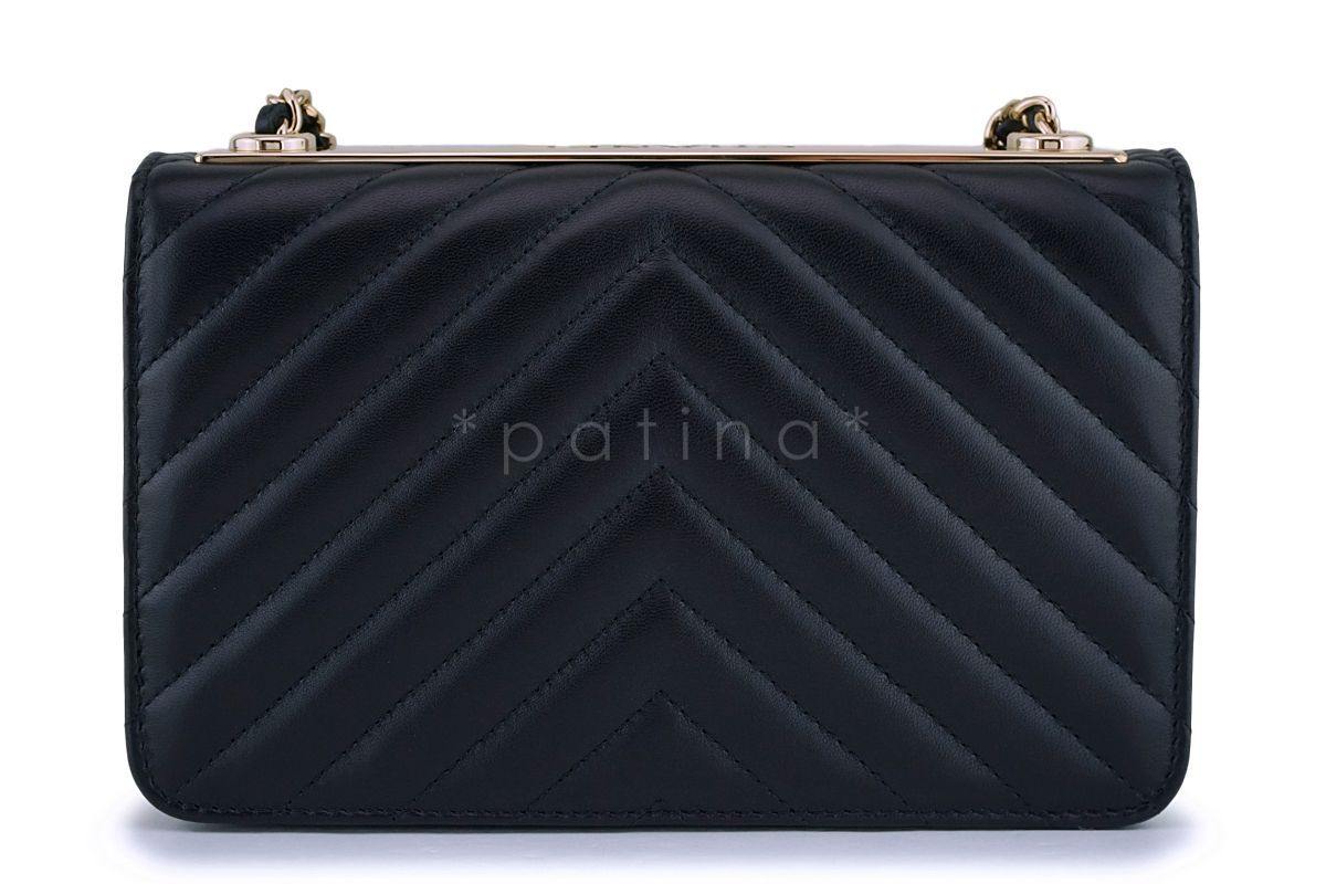 NIB Chanel Black Classic Trendy CC Wallet on Chain WOC Mini Flap Bag GHW M7N - Image 5