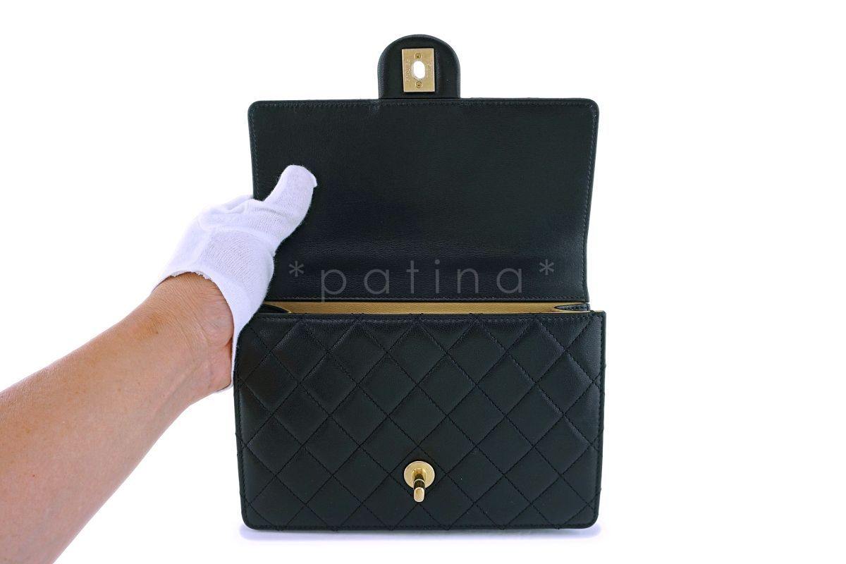 NIB Chanel Chic Pearls Black Classic Flap Bag GHW - Image 9