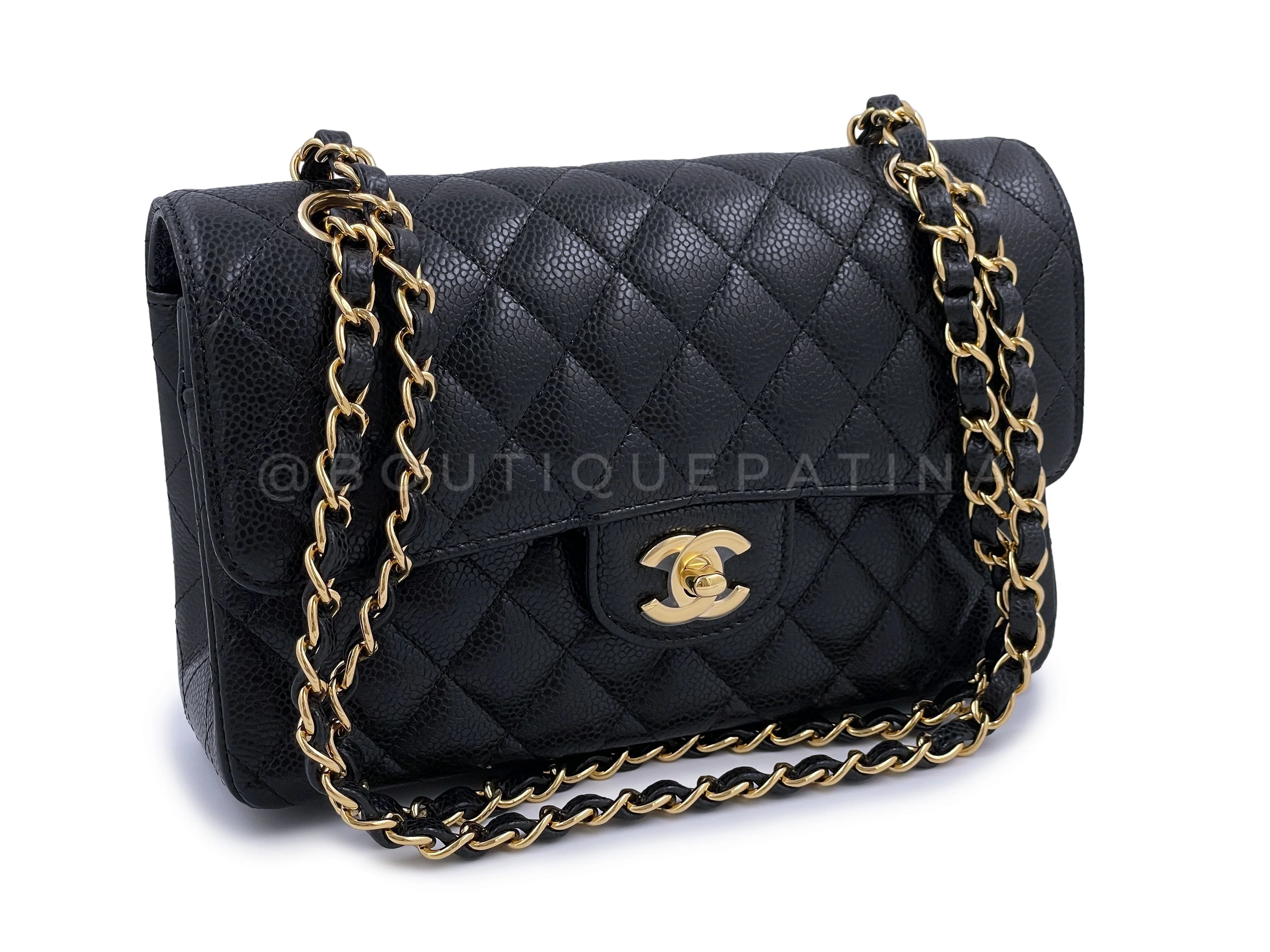 NIB Chanel Small Caviar Classic Double Flap Bag Black GHW - Image 2