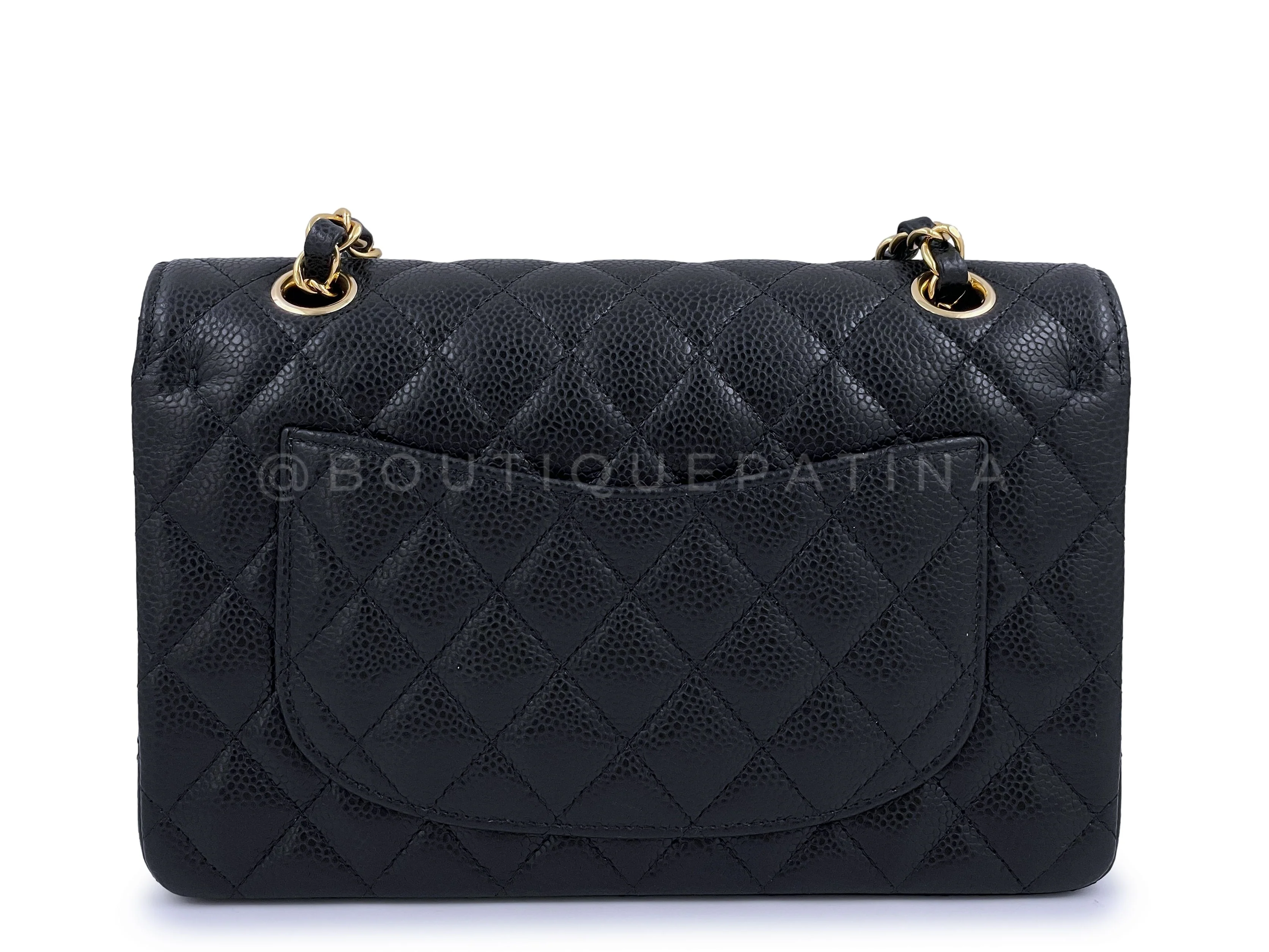NIB Chanel Small Caviar Classic Double Flap Bag Black GHW - Image 5
